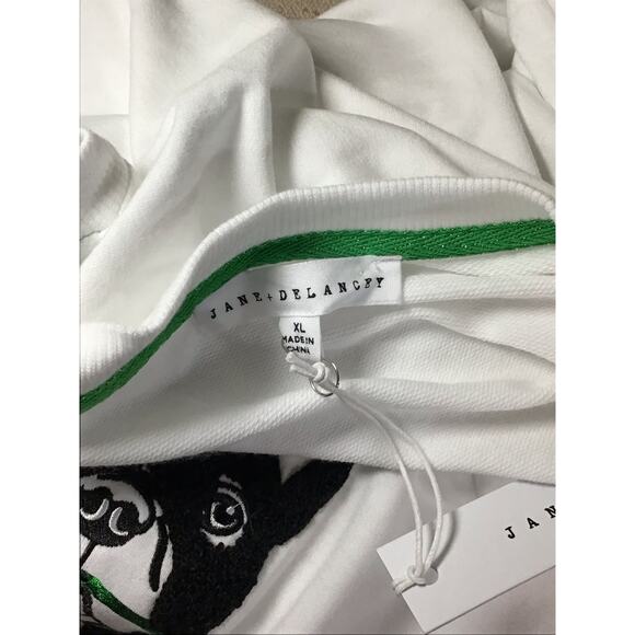 Jane & Delancey Women French Bulldog Shamrock Soft Sweatshirt  Sz.Vary White NWT - Picture 8 of 10